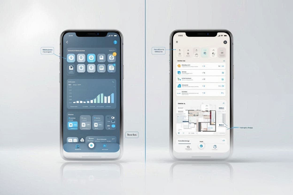 Comparação de dois apps de organização familiar em dispositivos móveis